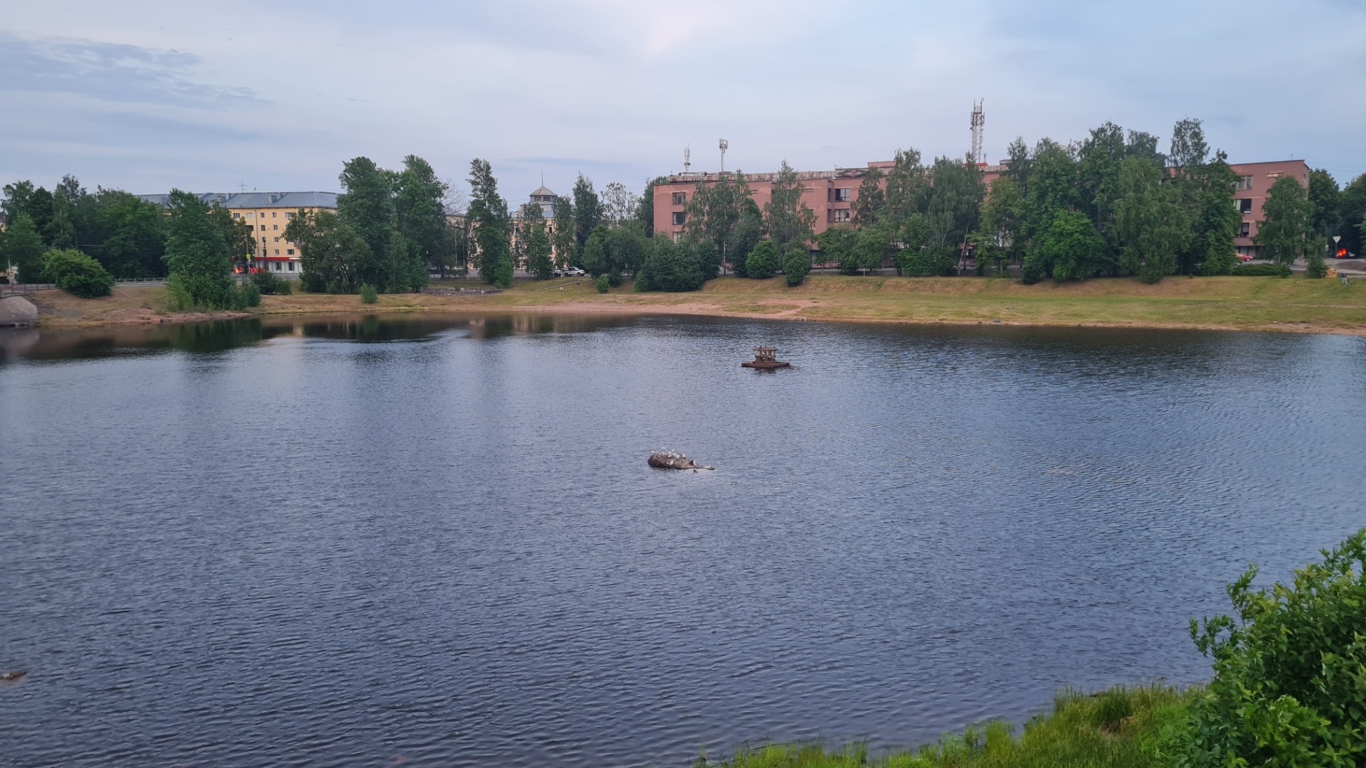 Уровень воды в Лососинке в Петрозаводске вновь поднялся