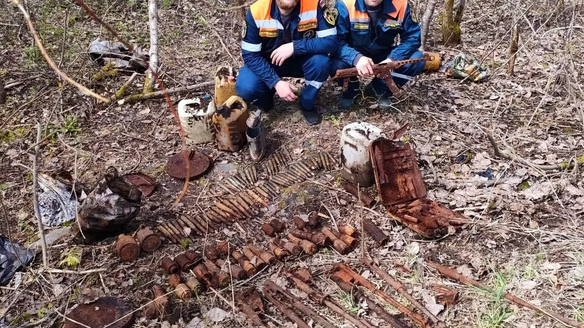 В Карелии спасатели взорвали более 100 старых боеприпасов