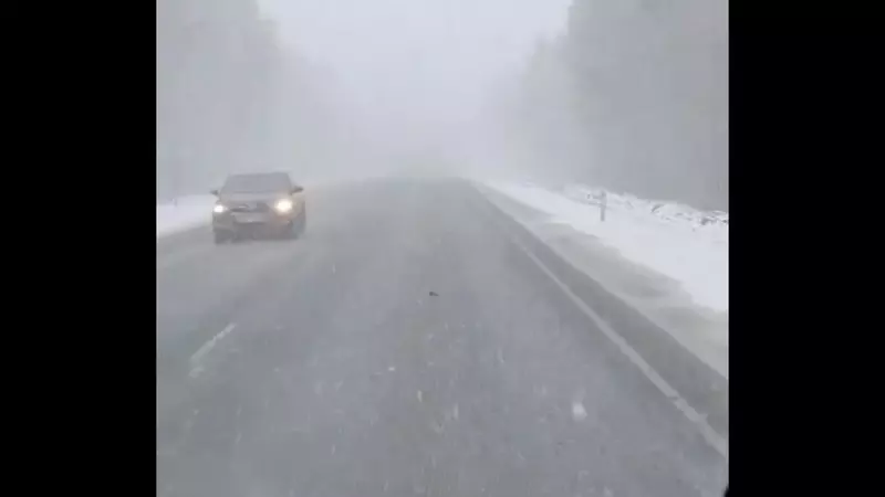 Трассу «Кола» заваливает снегом в Карелии